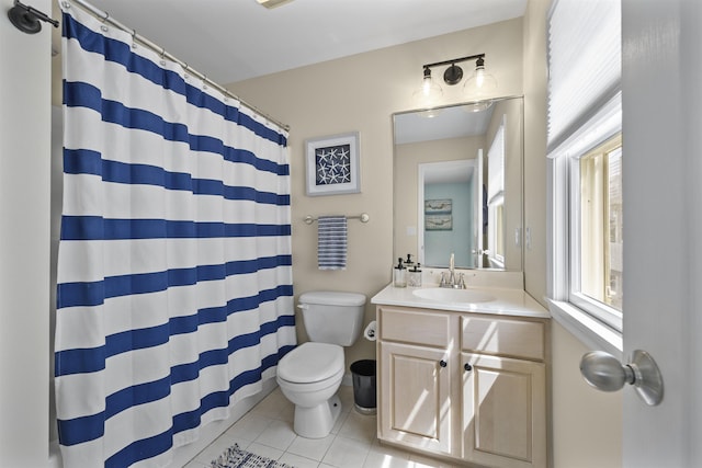 2026 6th Ave Unit S, Avalon, NJ 08202 - full bath with toilet, tile patterned floors, vanity, and a shower with curtain