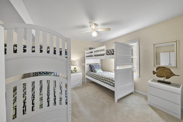 2026 6th Ave Unit S, Avalon, NJ 08202 - bedroom with carpet, baseboards, and ceiling fan