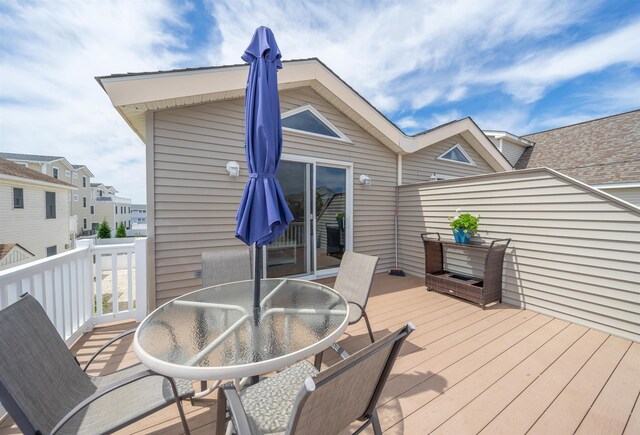 2026 6th Ave Unit S, Avalon, NJ 08202 - wooden deck featuring outdoor dining area