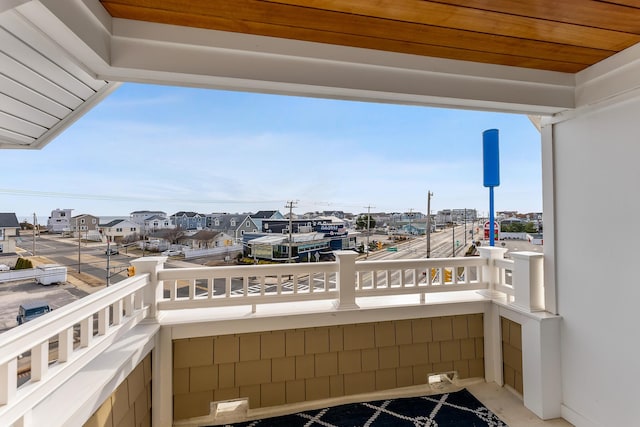 balcony with a residential view