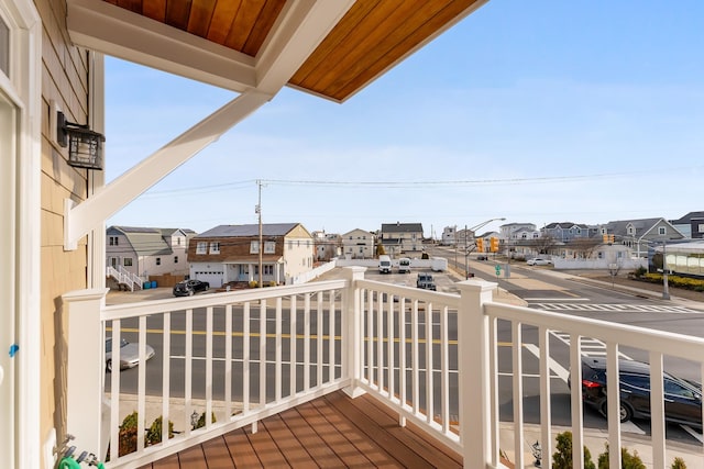 balcony with a residential view