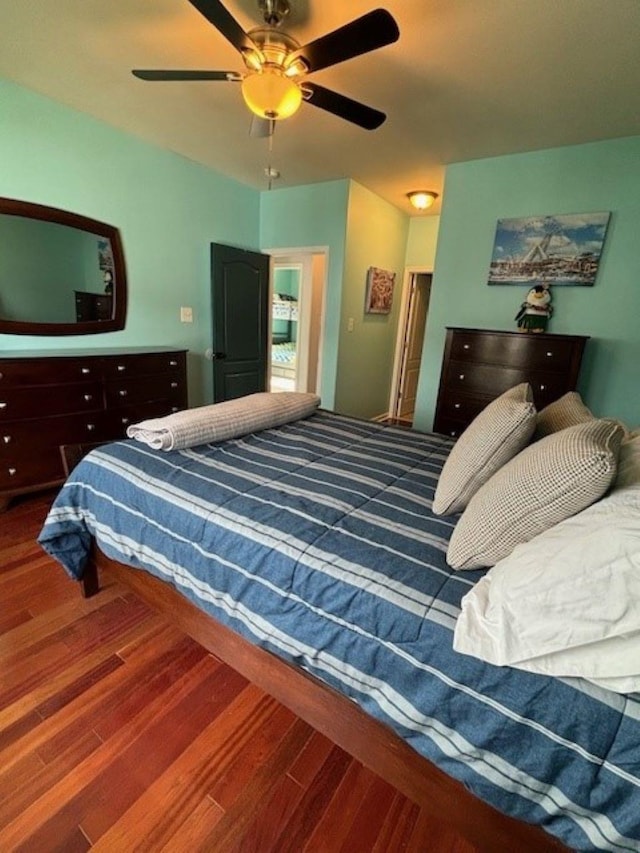 145 W Andrews Ave Unit 100, Wildwood, NJ 08260 - bedroom with wood finished floors and ceiling fan