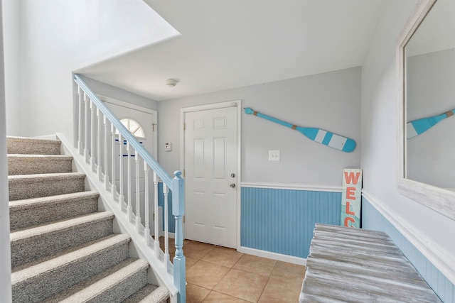 145 W Andrews Ave Unit 100, Wildwood, NJ 08260 - tiled foyer entrance featuring stairs