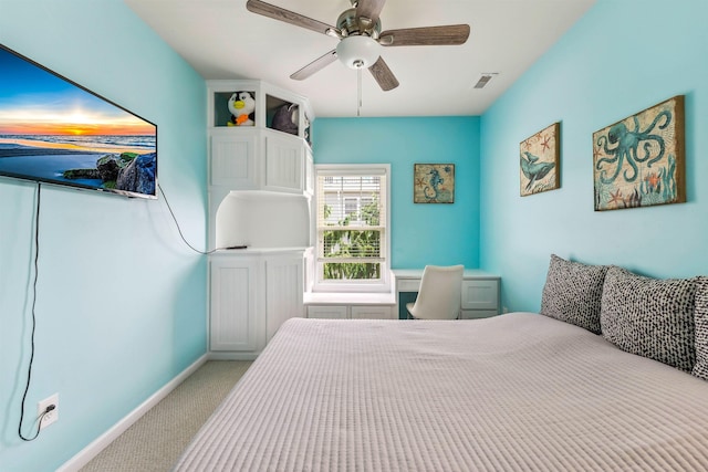 145 W Andrews Ave Unit 100, Wildwood, NJ 08260 - bedroom featuring light colored carpet and a ceiling fan