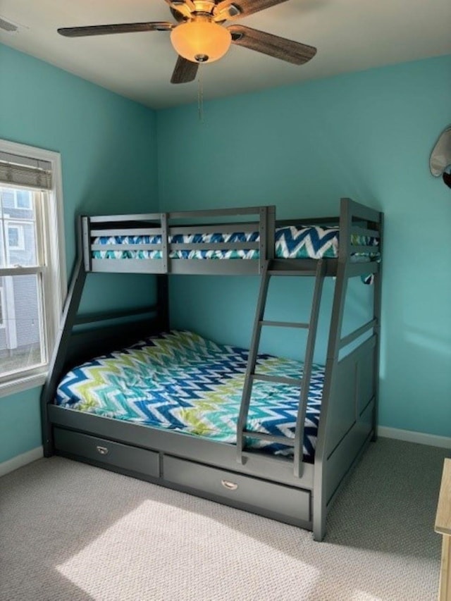 145 W Andrews Ave Unit 100, Wildwood, NJ 08260 - bedroom with carpet floors and ceiling fan