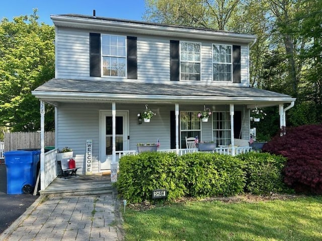 view of front of home with a porch