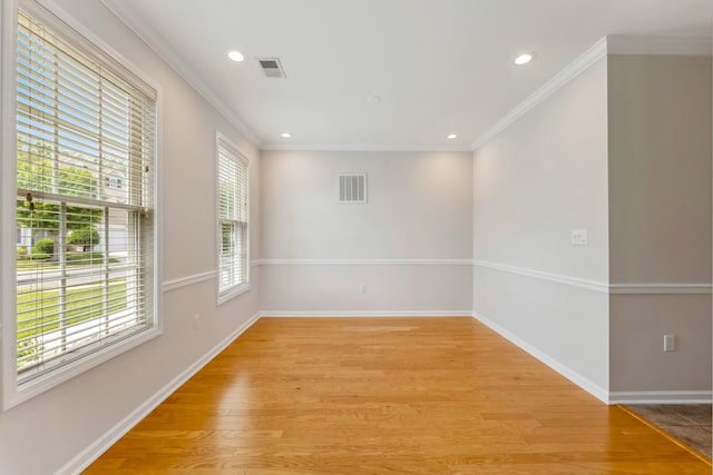 201 Saint Andrews Dr Unit 201, Swainton, NJ 08210 - empty room with light wood finished floors, ornamental molding, recessed lighting, and baseboards