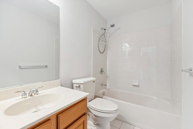 201 Saint Andrews Dr Unit 201, Swainton, NJ 08210 - bathroom with toilet, vanity, tub / shower combination, and tile patterned flooring