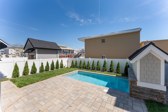 427 E 5th Ave, North Wildwood, NJ 08260 - view of pool with a patio area, a fenced backyard, and a residential view