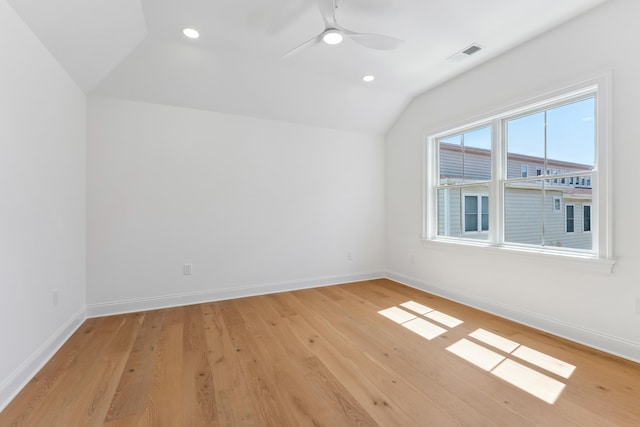 427 E 5th Ave, North Wildwood, NJ 08260 - bonus room with vaulted ceiling, light wood-style flooring, ceiling fan, and recessed lighting