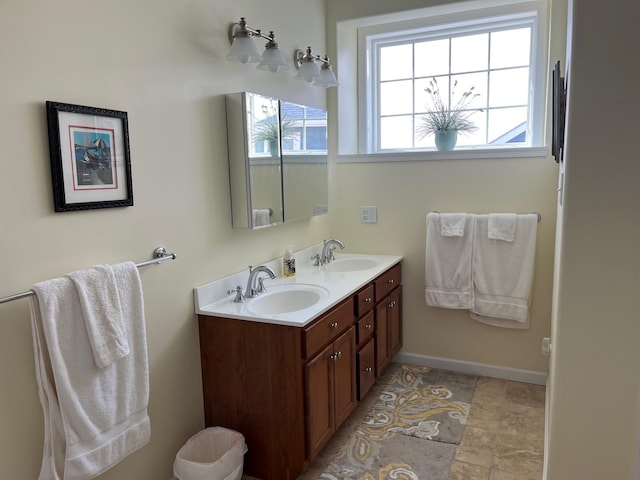 bathroom featuring vanity