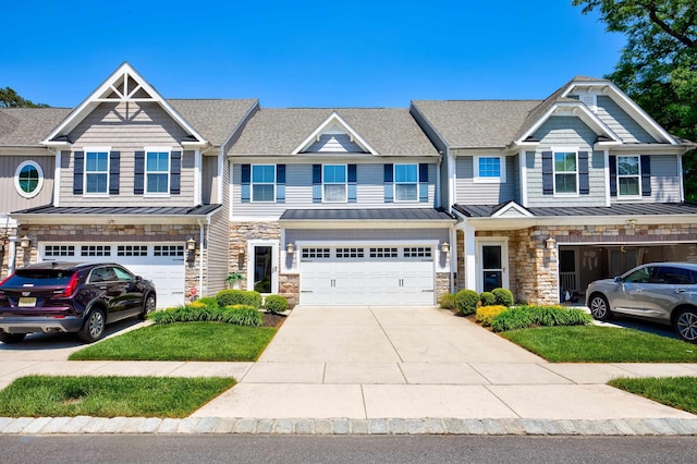 106 Bay Breeze Blvd Unit 106, Cape May Court House, NJ 08210 - multi unit property featuring a standing seam roof, a garage, stone siding, and metal roof