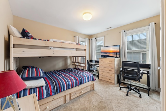 view of carpeted bedroom