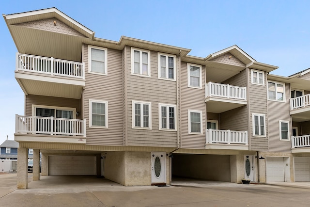 view of property with a garage