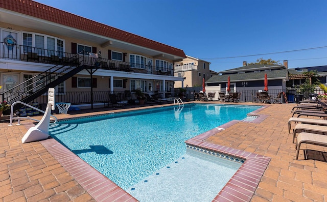 view of pool with a patio