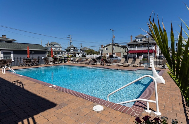 view of pool with a patio area