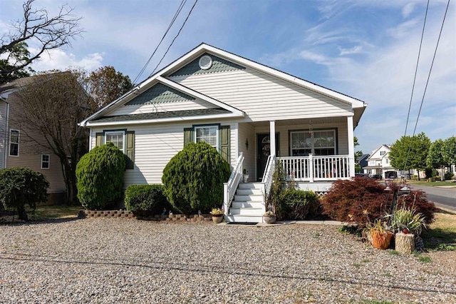 bungalow-style house featuring a porch