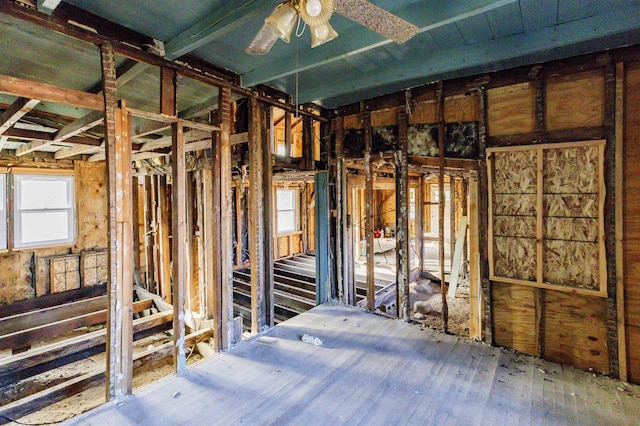 miscellaneous room featuring ceiling fan