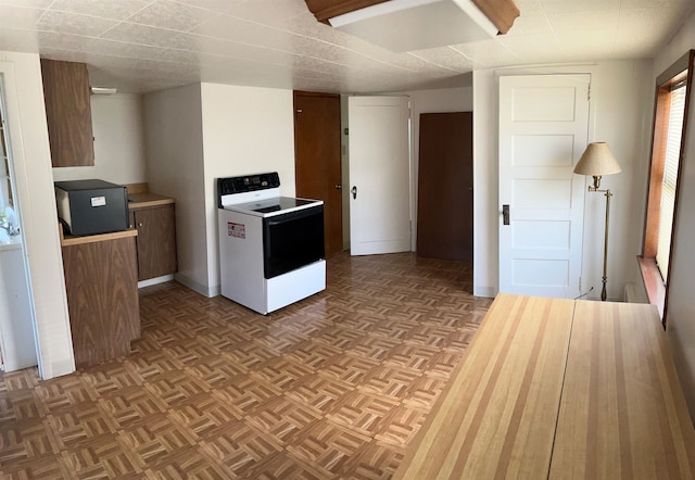 kitchen featuring electric range
