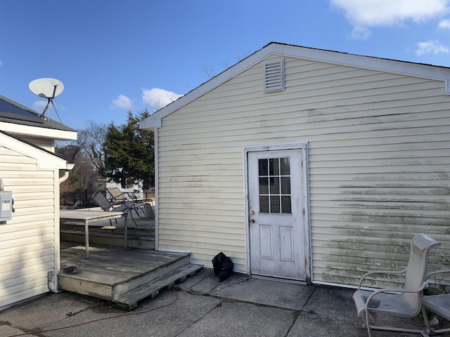 exterior space with a wooden deck