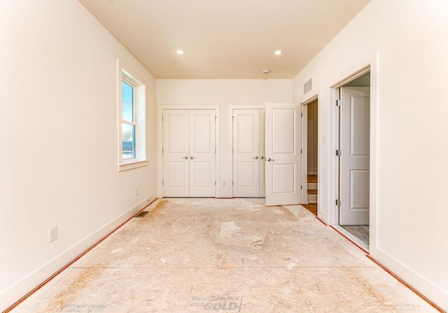 116 W Columbine Rd W, Unit West, Wildwood Crest, NJ 08260 - unfurnished bedroom featuring two closets and recessed lighting