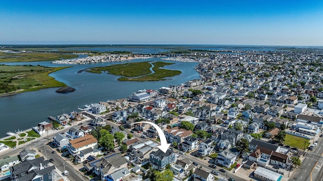 116 W Columbine Rd W, Unit West, Wildwood Crest, NJ 08260 - aerial view of property's location featuring a large body of water and nearby suburban area