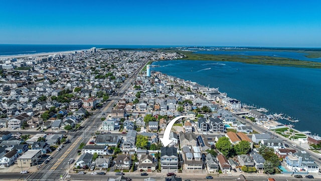 116 W Columbine Rd W, Unit West, Wildwood Crest, NJ 08260 - aerial view of property's location with a large body of water and nearby suburban area