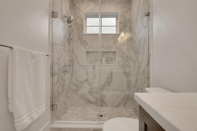 2045 W Ave, Ocean City, NJ 08226 - full bath with a marble finish shower, toilet, and vanity