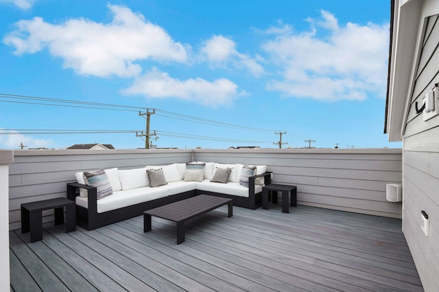 2045 W Ave, Ocean City, NJ 08226 - wooden deck with an outdoor hangout area