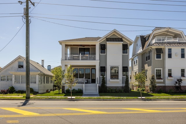 2045 W Ave, Ocean City, NJ 08226 - townhome / multi-family property featuring a balcony