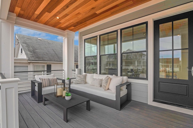 2045 W Ave, Ocean City, NJ 08226 - wooden terrace featuring an outdoor living space