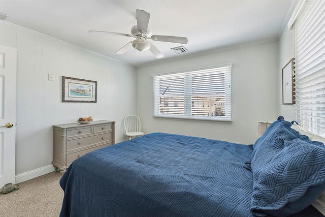 460 20th St Fl 2Nd, Avalon, NJ 08202 - carpeted bedroom with ornamental molding and a ceiling fan