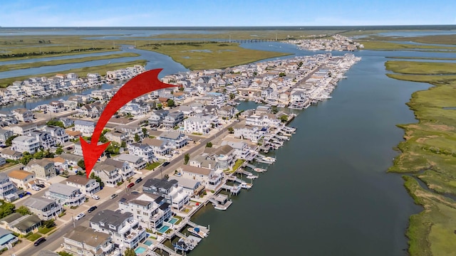 460 20th St Fl 2Nd, Avalon, NJ 08202 - aerial overview of property's location with a large body of water and numerous boat docks
