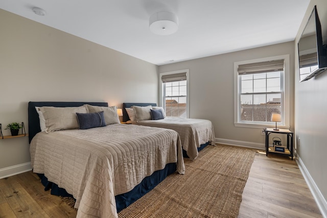 bedroom featuring light hardwood / wood-style flooring