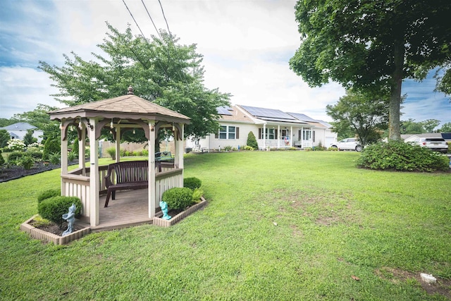 view of yard featuring a gazebo