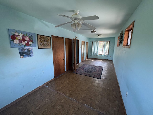 corridor with baseboards