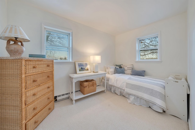 717 Third Ave, West Cape May, NJ 08204 - carpeted bedroom featuring multiple windows and baseboard heating
