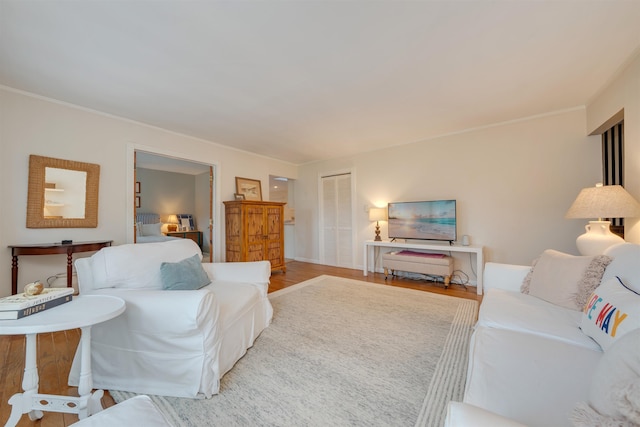 717 Third Ave, West Cape May, NJ 08204 - living room with wood finished floors and crown molding