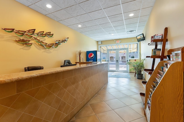 reception area featuring french doors