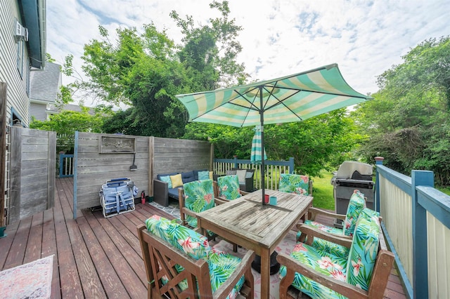 8281/2 Corgie St, Cape May, NJ 08204 - wooden deck with outdoor dining space and an outdoor hangout area