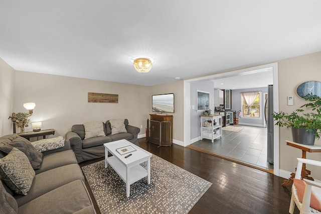 8281/2 Corgie St, Cape May, NJ 08204 - living room with wood finished floors and baseboards