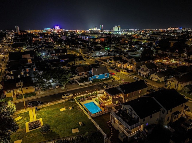 435 W Pine Ave, Wildwood, NJ 08260 - aerial view at night of a view of city lights
