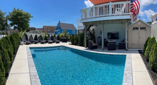 435 W Pine Ave, Wildwood, NJ 08260 - swimming pool with a patio and a residential view