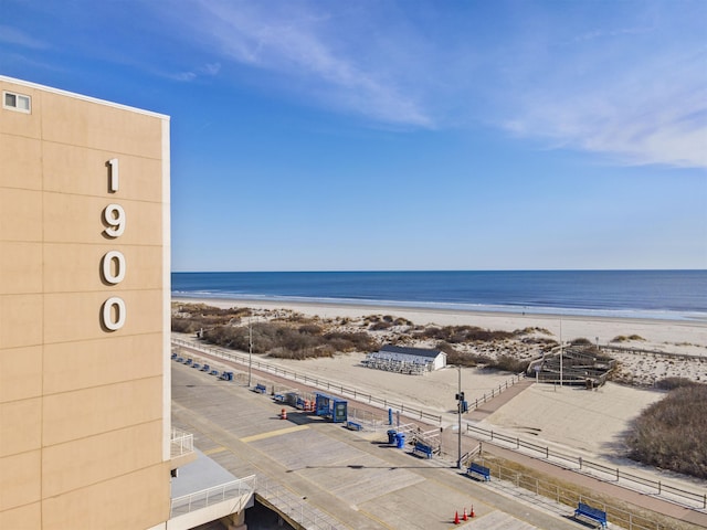 water view featuring a beach view