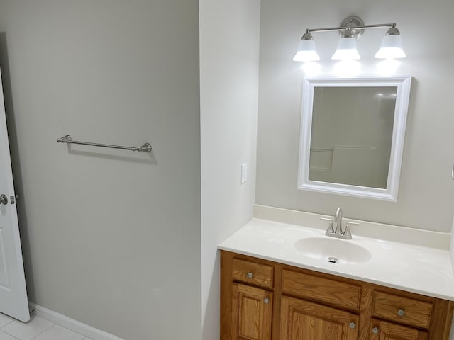 bathroom featuring tile patterned floors and vanity