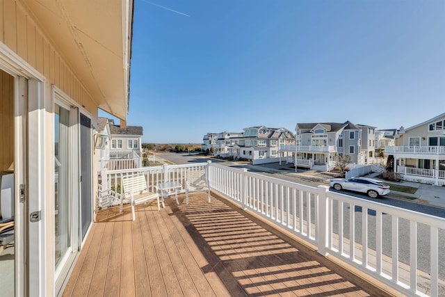 balcony featuring a residential view