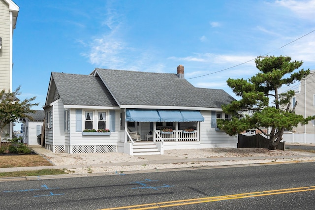 view of front facade featuring a porch