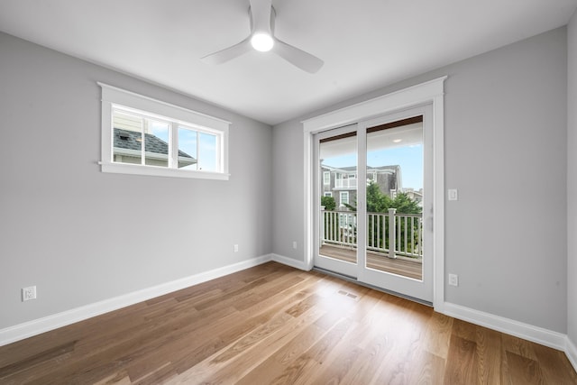 65 E 24th St, Avalon, NJ 08202 - spare room with ceiling fan and wood finished floors