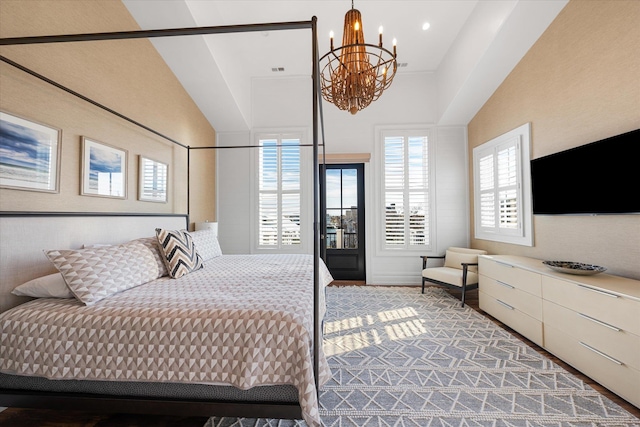 10017 Corinthian Dr, Stone Harbor, NJ 08247 - bedroom featuring an inviting chandelier