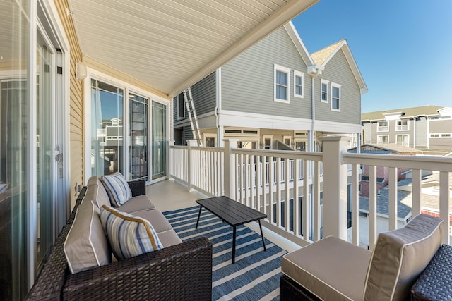 balcony featuring a residential view